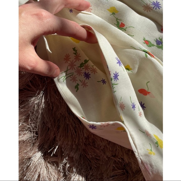 Vintage Beaded Linen Dress with Pockets! - Picture 7 of 7